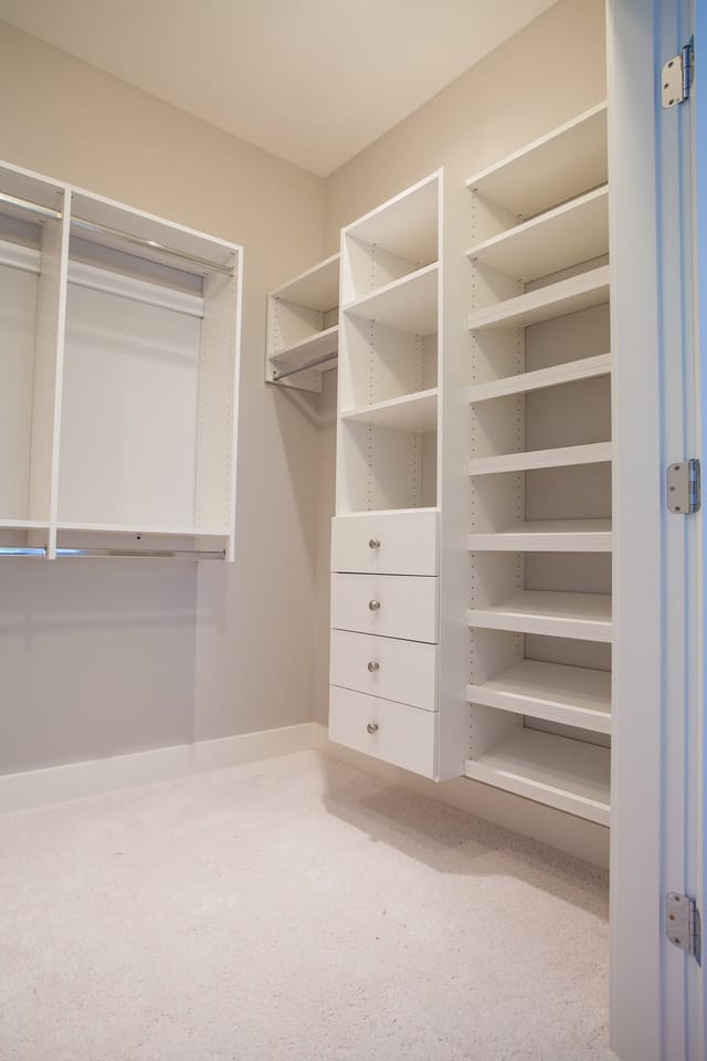 Shoe wall & drawer bank