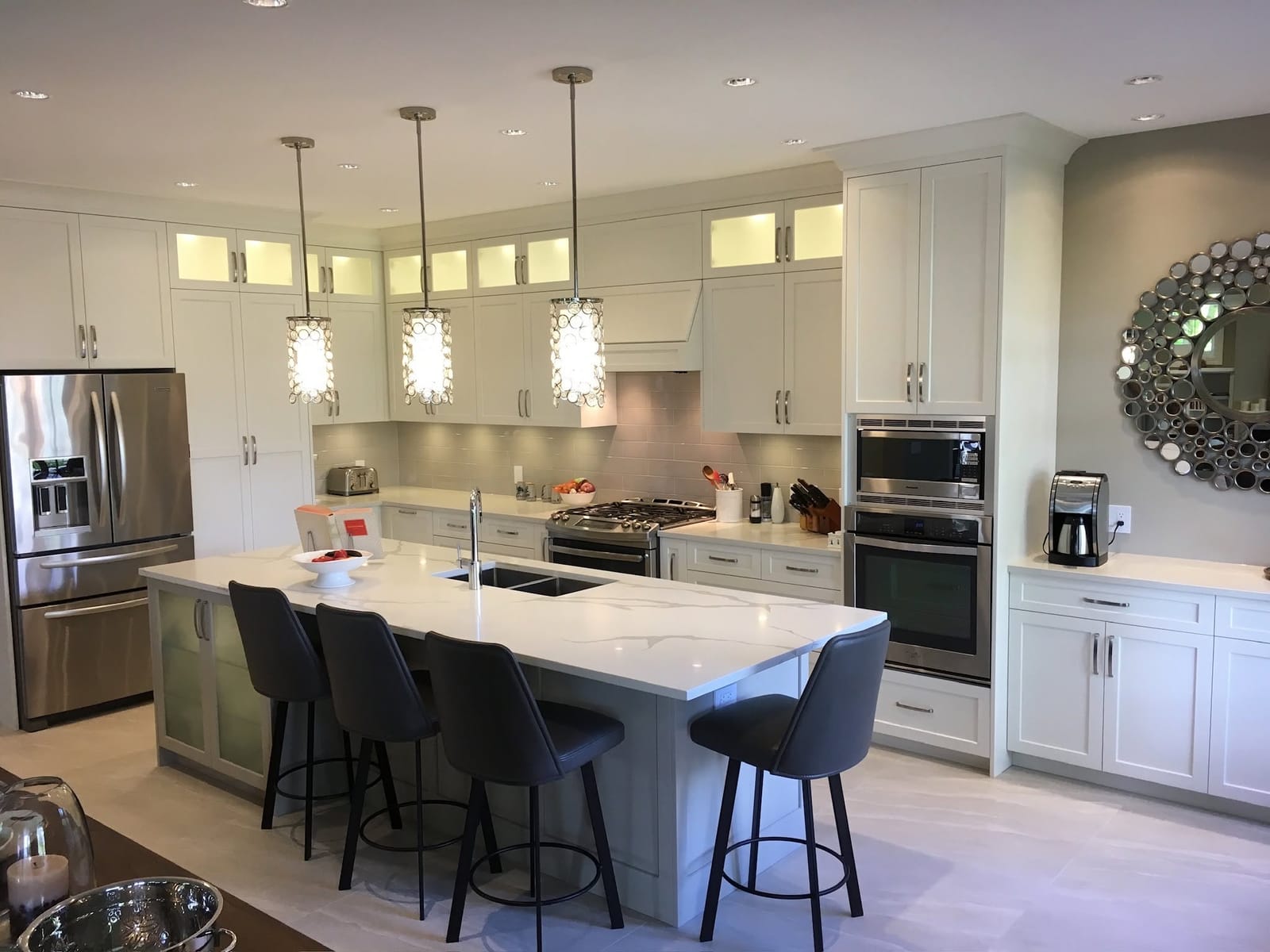 Transitional white kitchen